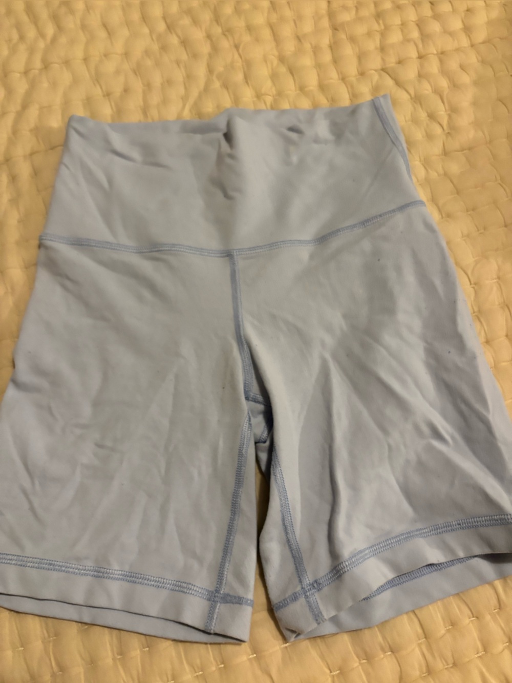 TNA Light Blue High-Rise Bike Shorts